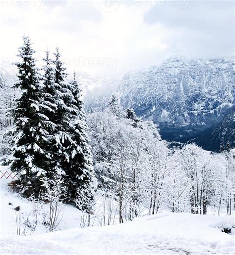 Hallstatt Dreamscape Winter Snow Mountain Landscape Outdoor Adventure