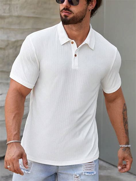 Manfinity Homme Men Solid Polo Shirt Shein Usa