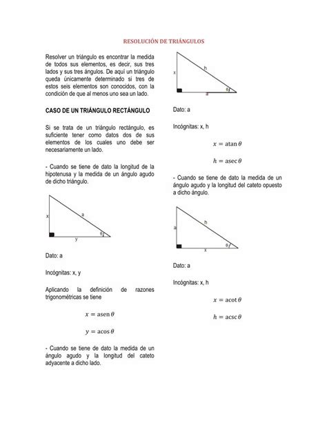 PDF Resolver un triángulo es encontrar la medida PDF fileRESOLUCIÓN