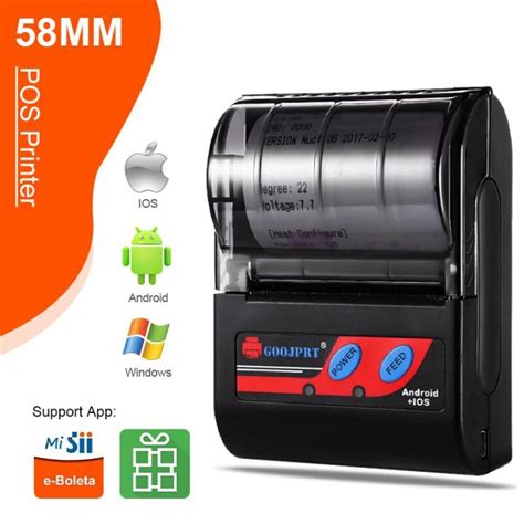 58mm Portable Mini Thermal Pos Printer Bluetooth Wireless Thermal Receipt Bill Maker Mobile