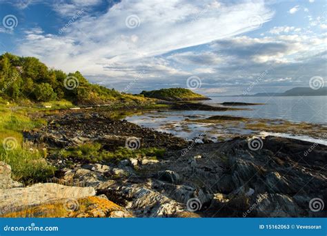 Fjord landscape stock image. Image of coastline, green - 15162063