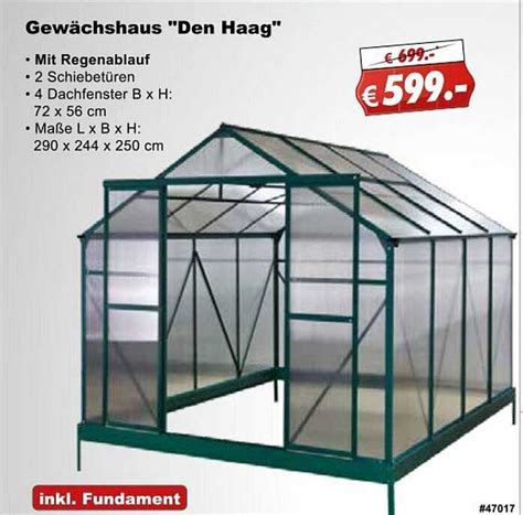 Gewächshaus den Haag Angebot bei Stabilo Fachmarkt 1Prospekte de