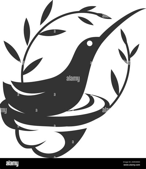 Hummingbird Bird Logo Icon Abstract Vector Illustration Brand Identity