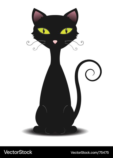 Black Cat Royalty Free Vector Image Vectorstock