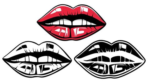 Lips Black And White Vector Art, Icons, and Graphics for Free Download