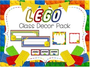 LEGO Classroom Decor Pack EDITABLE By LollyLand Learning And Designs