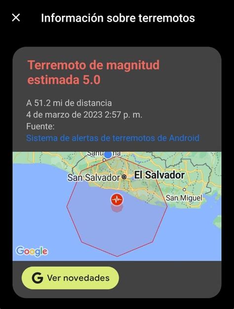 C Mo Activar La Alerta S Smica De Google En Tu Celular En El Salvador