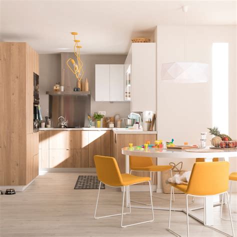 La Collection De Cuisines 2019 Leroy Merlin Cuisine Moderne Blanche Cuisine Blanche Et Bois