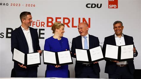 Berlin Cdu Und Spd Haben Unterzeichnet Koalitionsvertrag Steht Welt