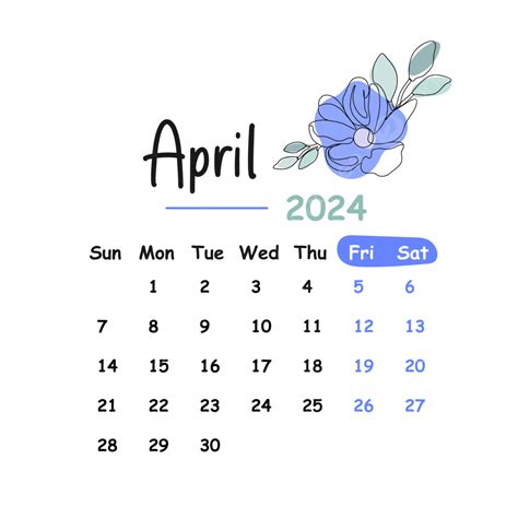 April 2024 Calendar Template Design 2024 April Calendar