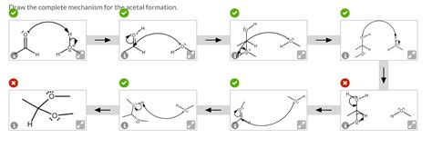 Solved Draw The Complete Mechanism For The Acetal Chegg