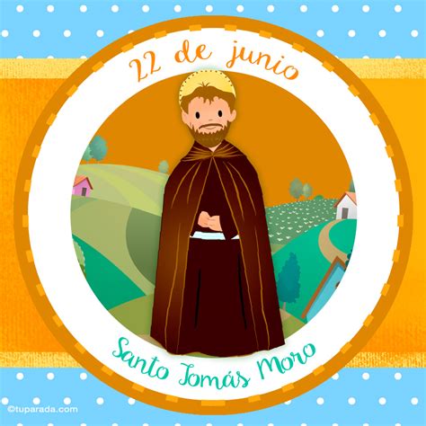 D A De Santo Tom S Moro De Junio Tarjetas De El Santo Del D A