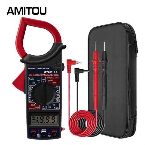 Amitou Dt266 Lcd 1999 Counts Professional Clamp Meter Ac Dc Voltage