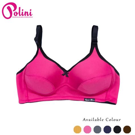 Promo Polini Bra Sport Dalaman Wanita BH Tanpa Busa Kait 2 Polini