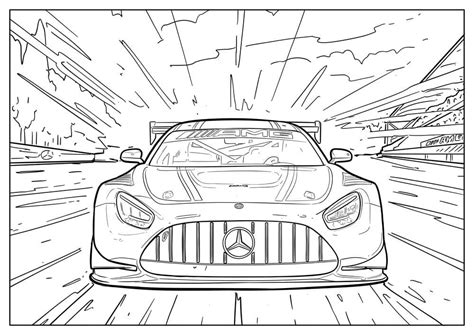 Coloriage Voiture Mercedes T L Charger Et Imprimer Gratuit Sur