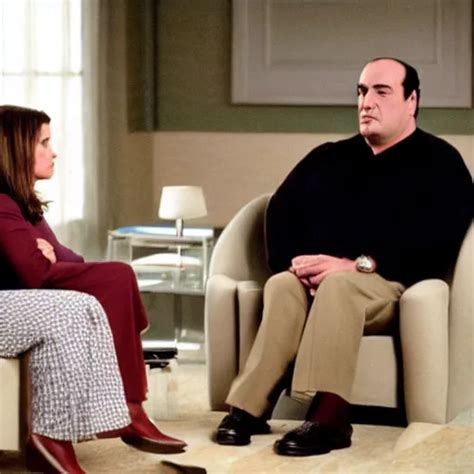 Dr Melfi And Tony Soprano In Therapy Stable Diffusion