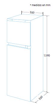 EDESA EFT 1611 WH A FRIGORIFICO 2 PUERTAS BLANCO CICLICO 159X55CM F