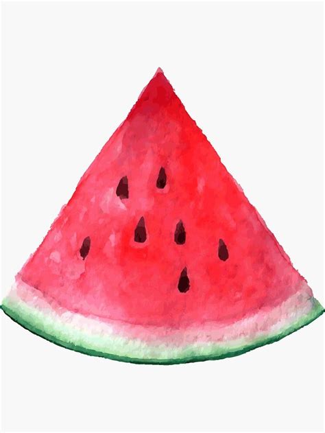 A Watermelon Sticker On A White Background