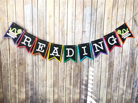 Reading Banner Classroom Decor Back To School Teacher | Etsy