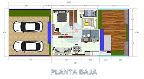 Plano De Casa De X Metros De Un Piso Dos Recamaras D Casa Actual