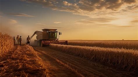 Premium Photo | Farming harvesting corn