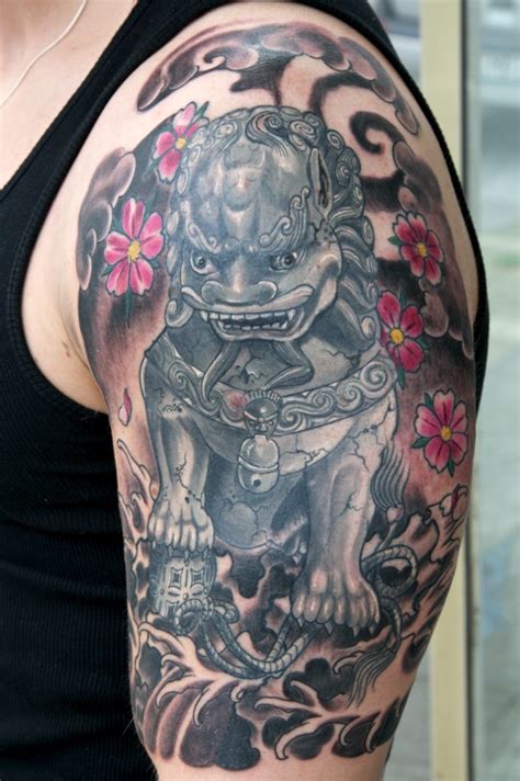 Fu Dog Head Tattoo Designs