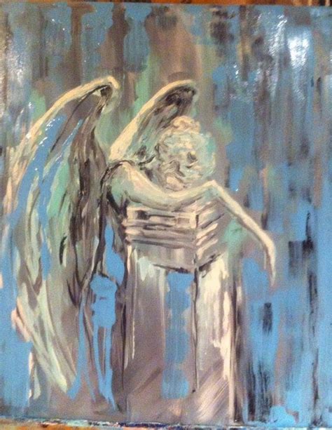 Original Acrylic Painting 18 X 24 Crying Angel Deep By Etsyloft 118