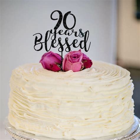 90 Years Loved Cake Topper Etsy