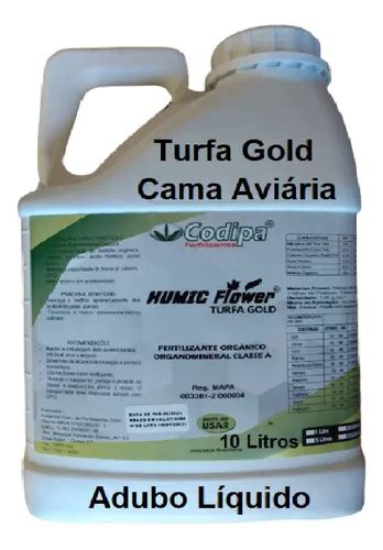 Adubo Liquido Turfa Cama Frango S Cheiro Organo Mineral L