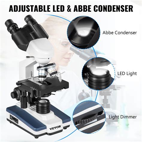 Vevor Binocular Compound Microscope Digital Compound Microscope 40x