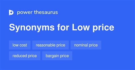 Low Price Synonyms Words And Phrases For Low Price