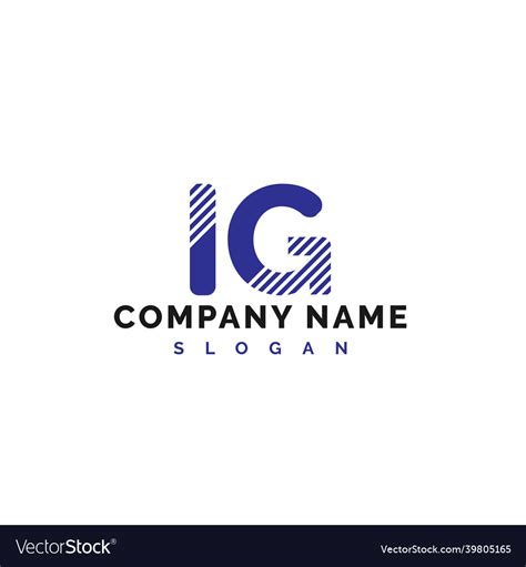 Ig Letter Logo Design Royalty Free Vector Image