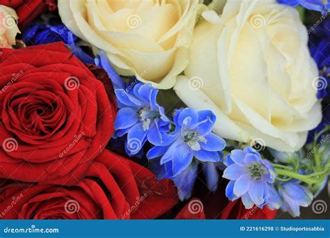 Red White and Blue Wedding Flowers Stock Photo - Image of wedding ...