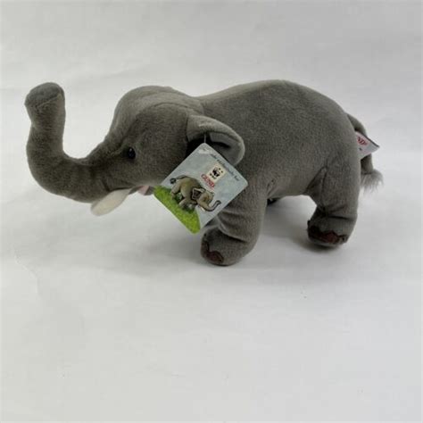 Gund Asian Elephant Plush Stuffed Animal Toy Wildlife Gray Tusks Wwf