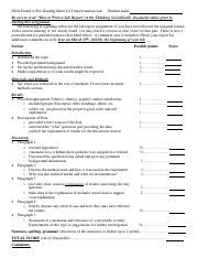 Lab Report Grading Rubric Dna Transformation Lab Course Hero