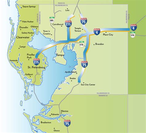 Tampa Bay Express system map, FDOT - Forward Pinellas