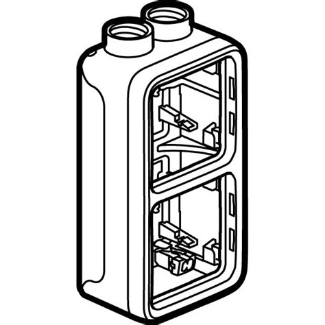 Caja Para Prensaestopa Plexo Modular Gris Elementos Verticales