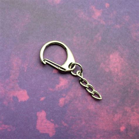 Mm Triggerless Lobster Clasp Key Ring With Extender Chain Etsy