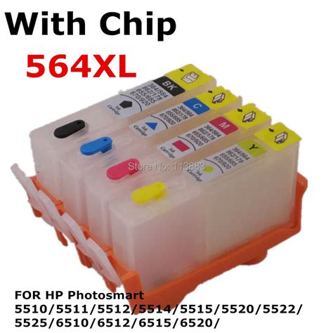 Set Bloom Compatible Xl Refillable Ink Cartridge For Hp