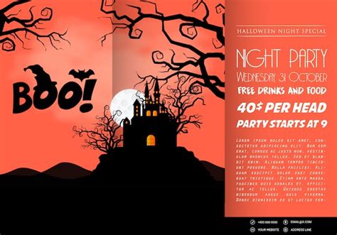 Premium Vector Happy Halloween Invitation Banners Design Vector