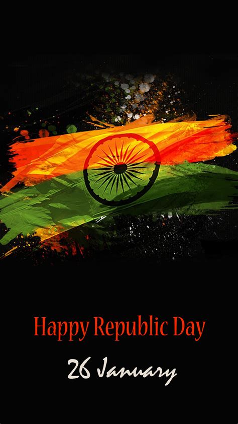 Abstract India Flag with Dark Background for Republic Day for Mobile ...