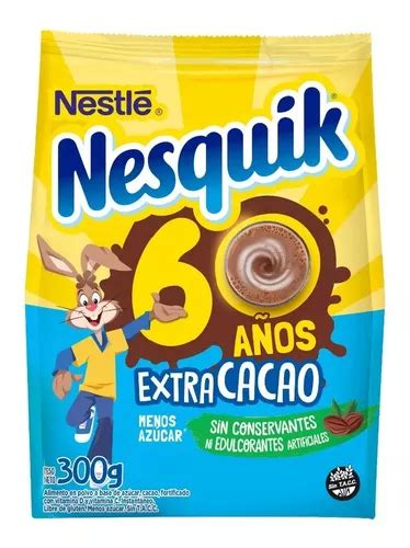 Chocolatada Nesquik Cacao Polvo Nestle Menos Azucar X 300 Gr