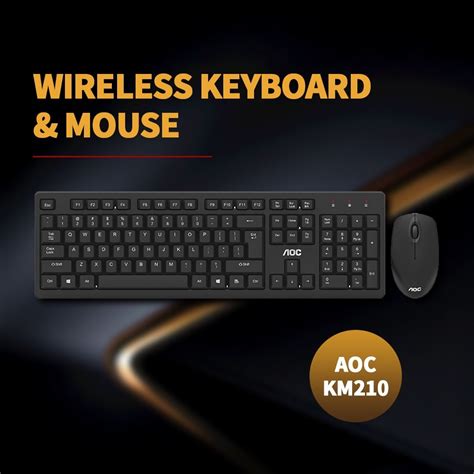 AOC Wireless Keyboard And Mouse Set 2 4G Wireless Keyboard With Mouse