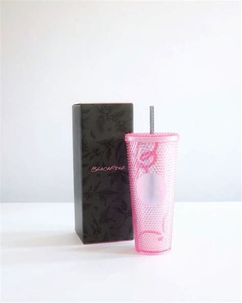 Blackpink X Starbucks Doodle Pink Bling Tumbler Luxury Accessories On