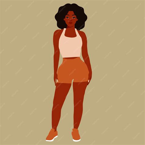 Premium Vector Stylish Afro Black Woman In Elegant Art Style Vector