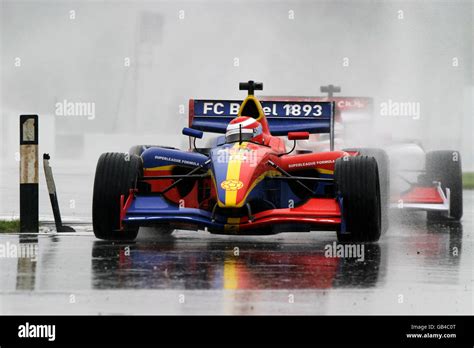 Motor Racing Superleague Formula Race Donington Park Stock Photo