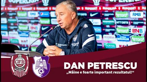 CFR Cluj FC Argeș Conferință de presă Dan Petrescu YouTube