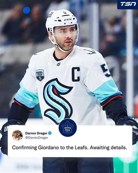 Tsn On Twitter The Toronto Maple Leafs Have Acquired Seattle Kraken Captain Mark Giordano Per