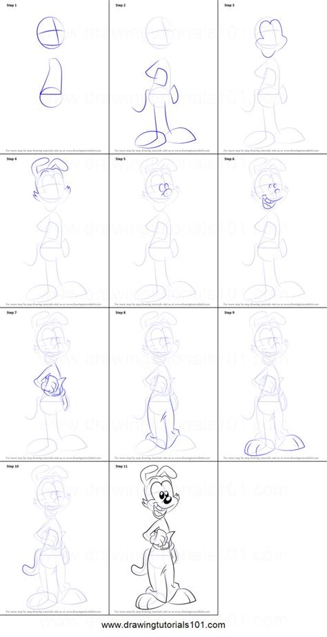 How to Draw Yakko from Animaniacs Printable Drawing Sheet by ...