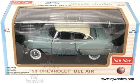 1953 Chevrolet Bel Air Hard Top By Sun Star 118 Scale Diecast Model Car Wholesale 1601bu